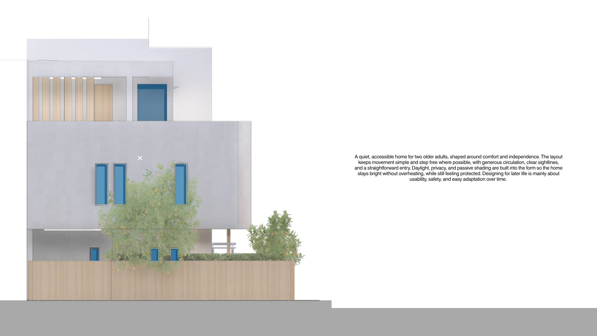 Brief. Comfort, safety and adaptability are treated as spatial qualities.