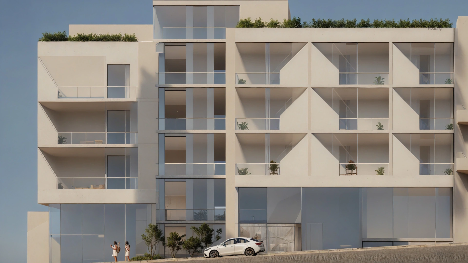 Threshold. Deep frames create a middle ground between home and city.