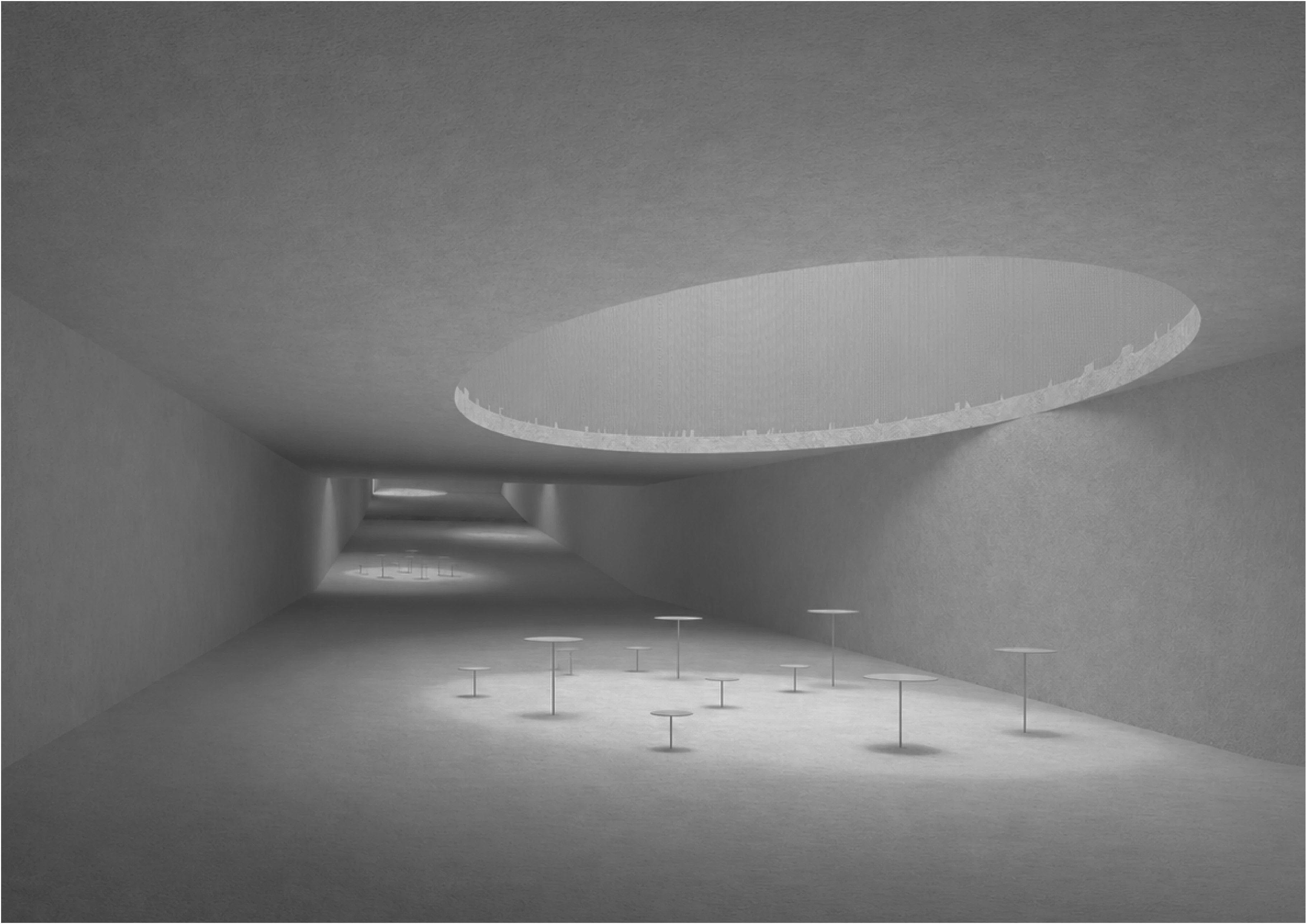 First light. One oculus. One boat. A room measured by daylight.