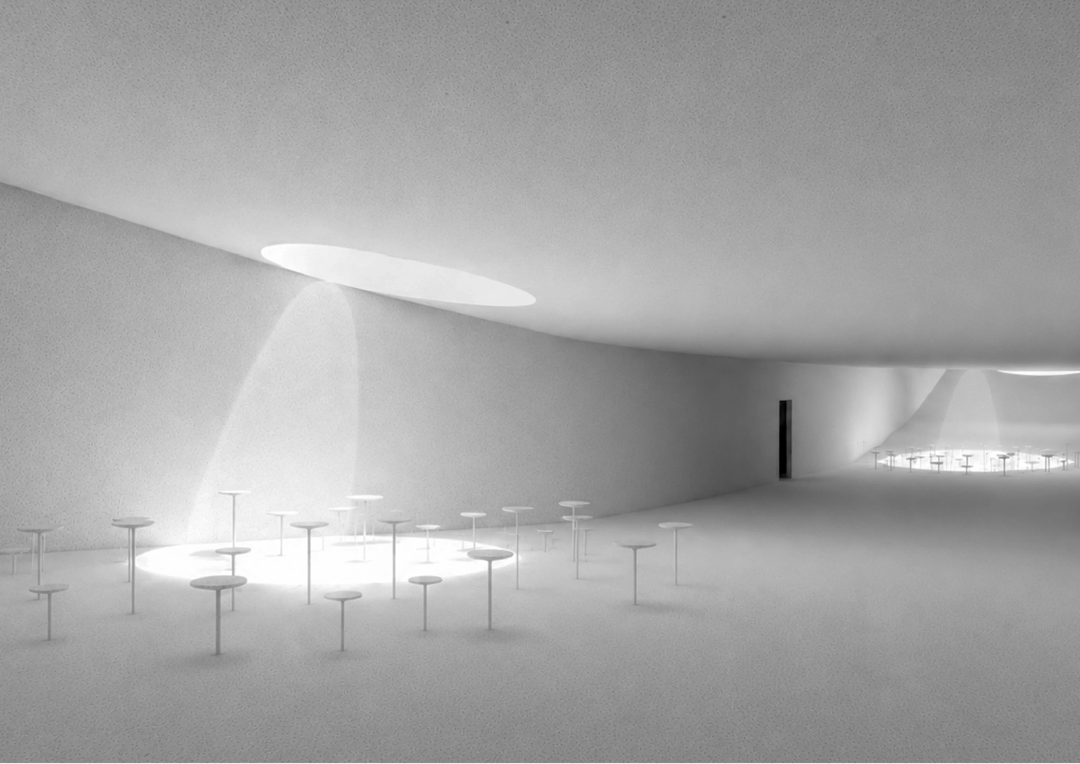Promenade. Light arrives in intervals, turning movement into a maritime chronology.