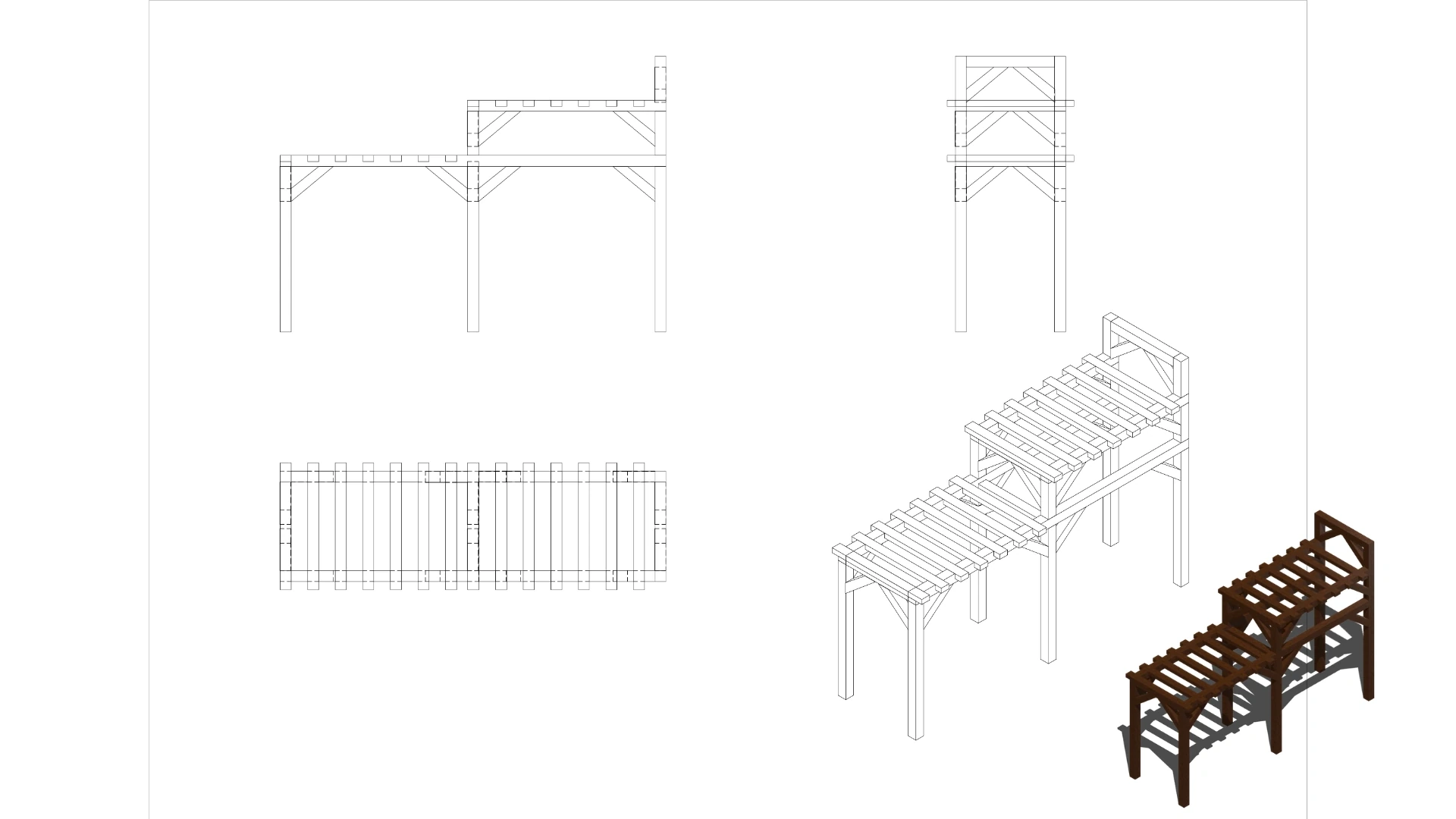 Pergola. An architectural question compressed to the scale of an object.