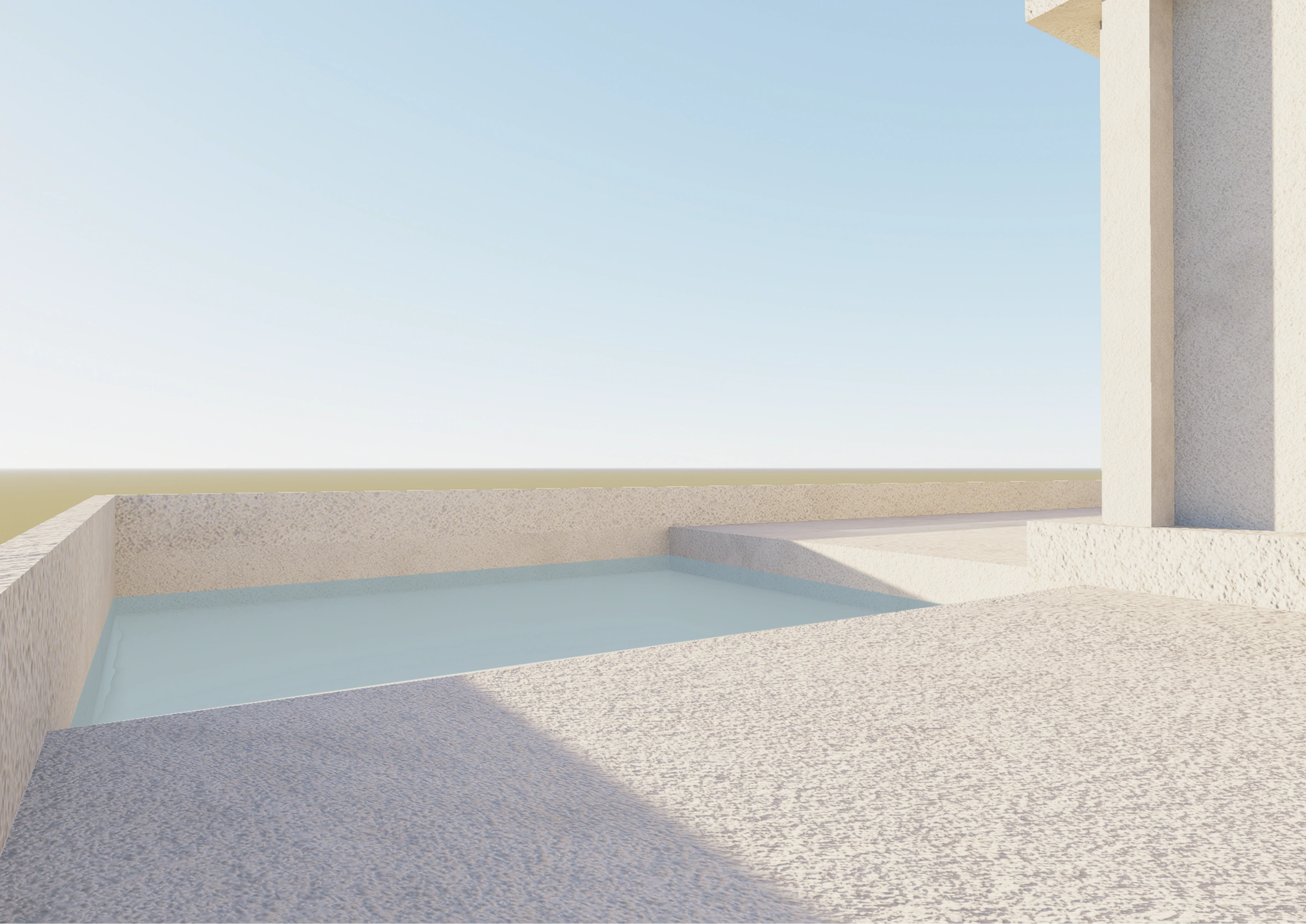 Held water. A quiet surface makes the sky part of the architecture.